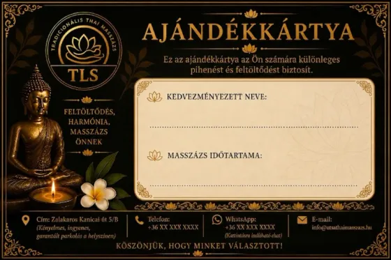 Geschenkgutschein von TLS Thai Masszázs